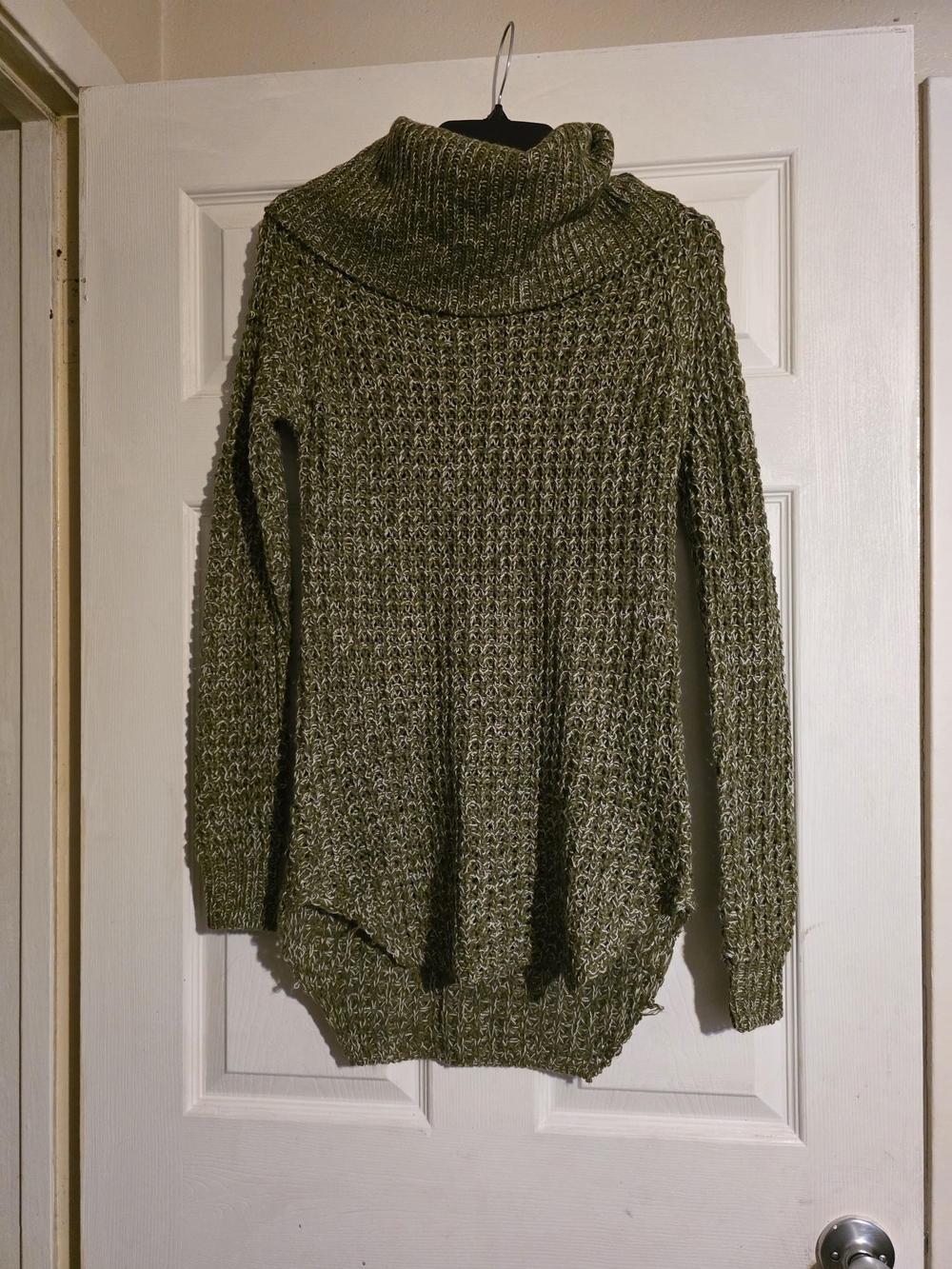 Olive Green Chunky Turtleneck Sweater